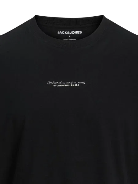 JACK & JONES Tričko Rikkie čierna biela