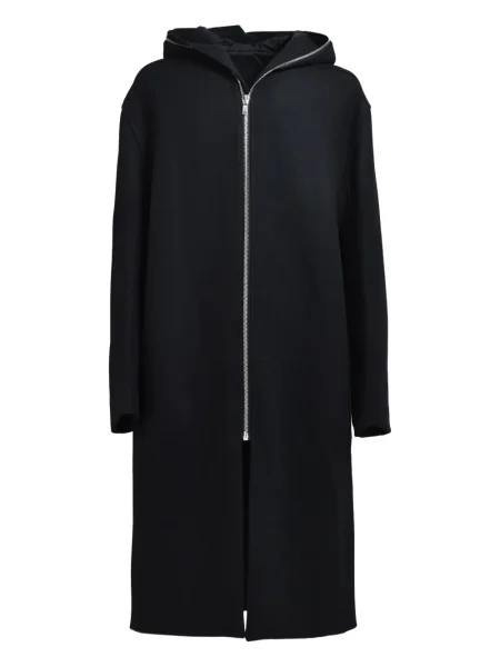 Palton Rick Owens cu glugă negru