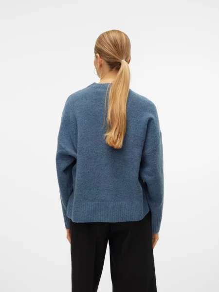 VERO MODA Sveter VMBOOM zafírová modrá