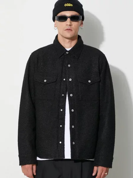 Billionaire Boys Club Μπουφάν από μίγμα μαλλιού OUTDOORSMAN OVERSHIRT μαύρο