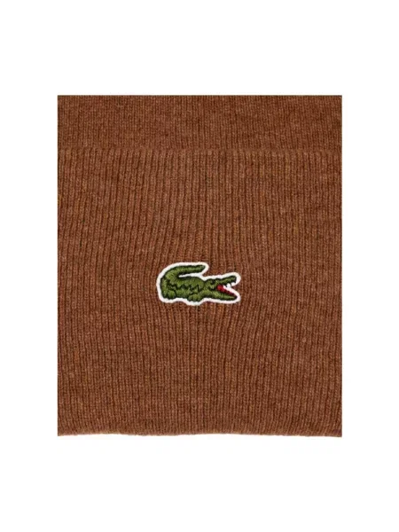 Czapka Lacoste wełniana brązowa