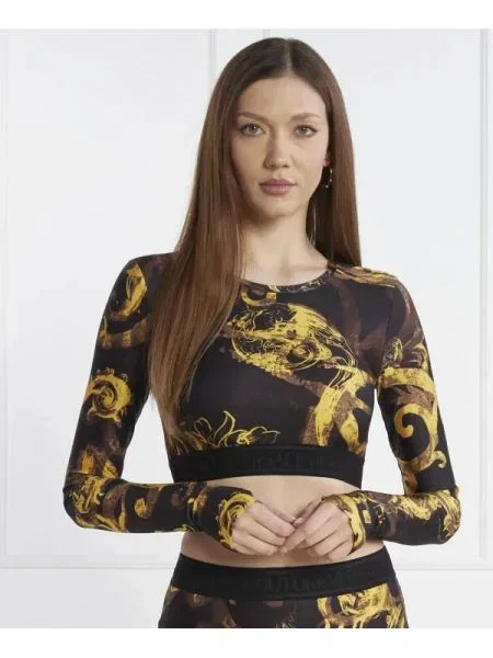 Versace Jeans Couture Blúz | Cropped Fit fekete