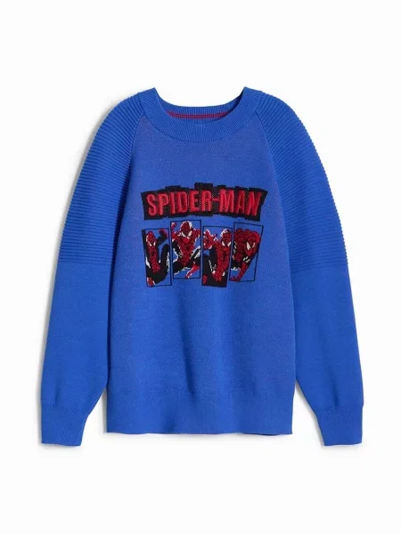Desigual Dětská mikina SPIDERMAN modrá