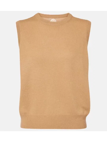 Vestă Jardin Des Orangers de lână bej