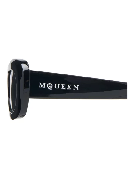 Okulary przeciwsłoneczne Alexander Mcqueen z logo czarne