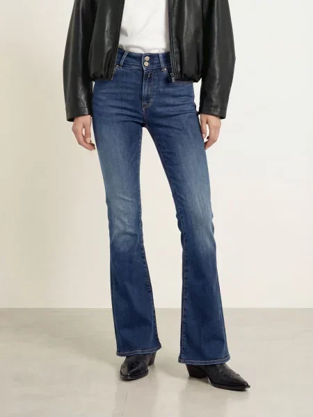 Replay Jeansy Flared New Luz blau niebieskie