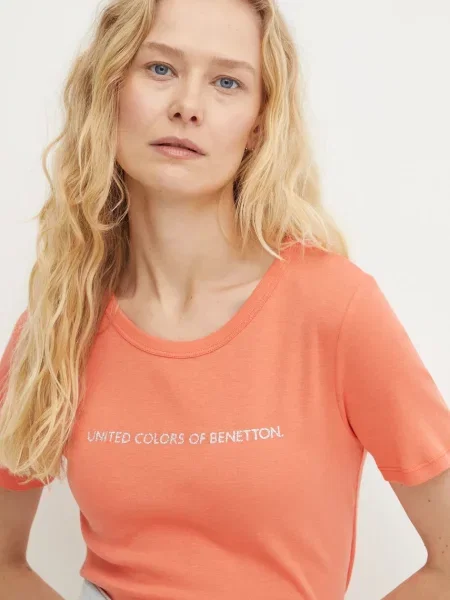 Тениска United Colors of Benetton червено