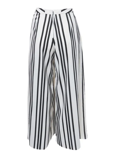 Pantaloni Alice + Olivia cu dungi alb