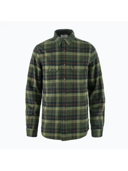 Cămașă pentru bărbați Fjällräven Singi Heavy Flannel black/deep forest negru