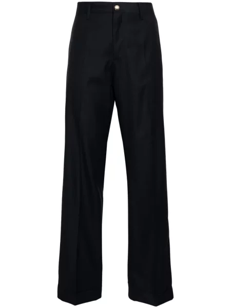 Pantaloni Miu Miu de lână albastru