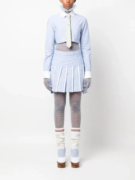 Plisuotas juosmuo plisuotas sijonas Thom Browne mėlyna