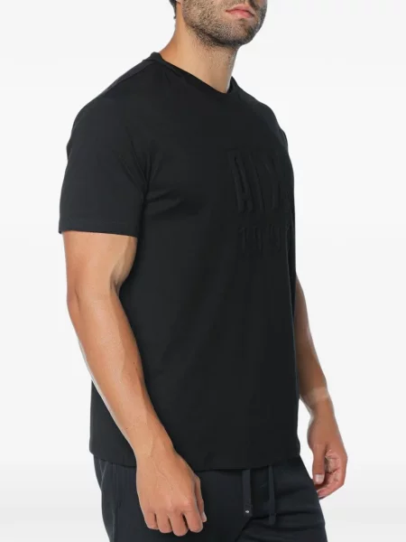 Tricou Armani Exchange cu autograf negru