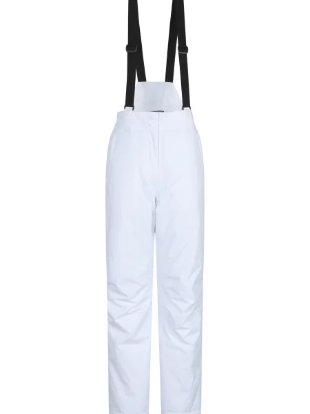 Moon II — męskie spodnie narciarskie — krótkie White białe