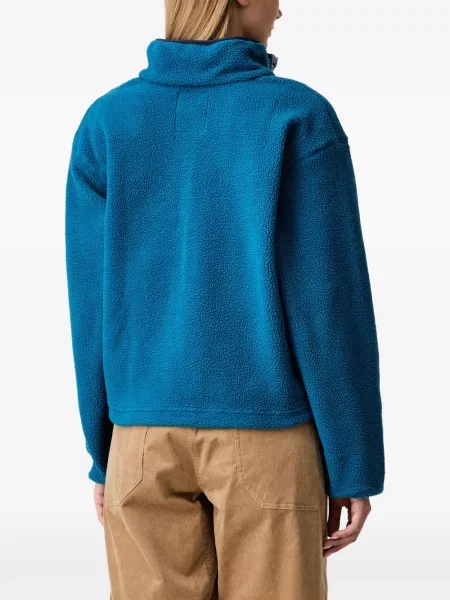 Флийс пуловер Columbia Sportswear с връзки синьо
