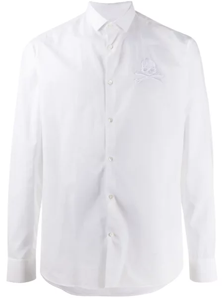 Cămașă Philipp Plein cu broderie alb