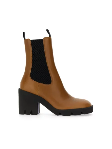 Sztyblety Burberry skórzane brązowe
