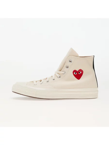 Sneakers Converse x Comme des Garçons PLAY Chuck 70 Hi Milk/ Red/ Black EUR 45 negru