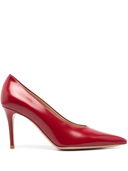 Pantofi cu toc Gianvito Rossi din piele roșu