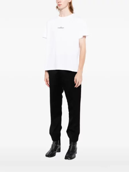 Tricou Maison Margiela cu autograf alb