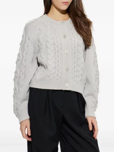 Cardigan Lisa Yang tricotate gri