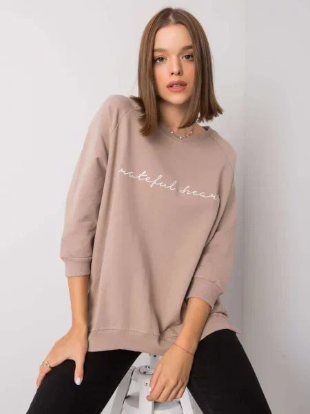 Hanorac cu glugă Fashionhunters bej
