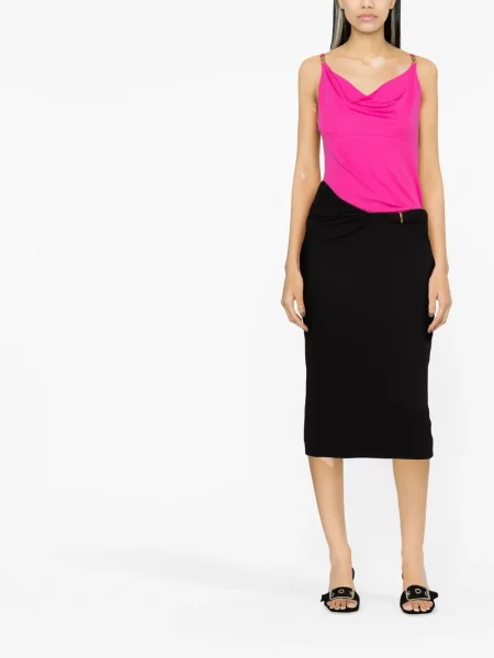 Midi midi sijonas Versace juoda