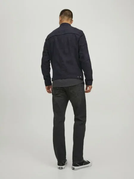 Jack & Jones Geacă din imitație de piele Rocky negru