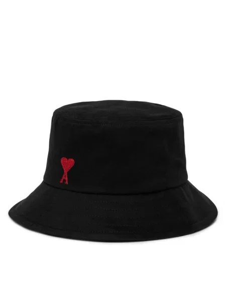 Kapelusz z logo Ami Paris czarny