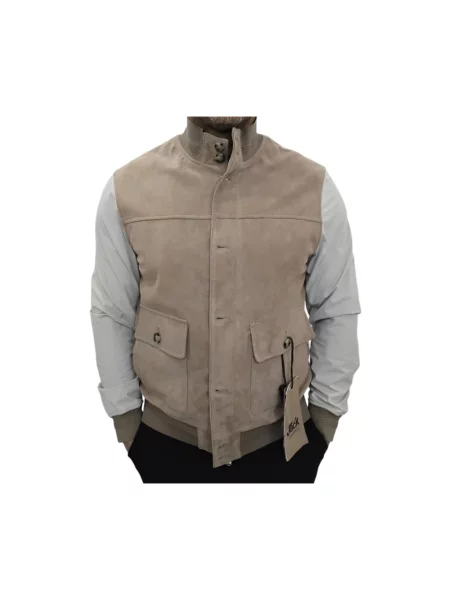 Kurtka skórzana The Jack Leathers beżowa