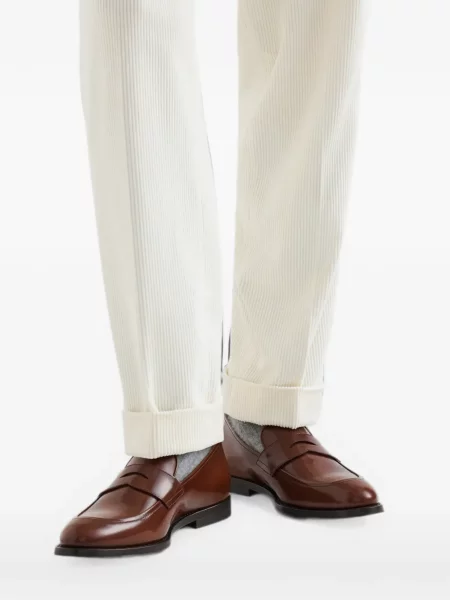 Pantofi loafer Brunello Cucinelli țesuți maro