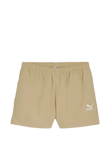Pantaloni scurți Puma cu imagine alergare maro
