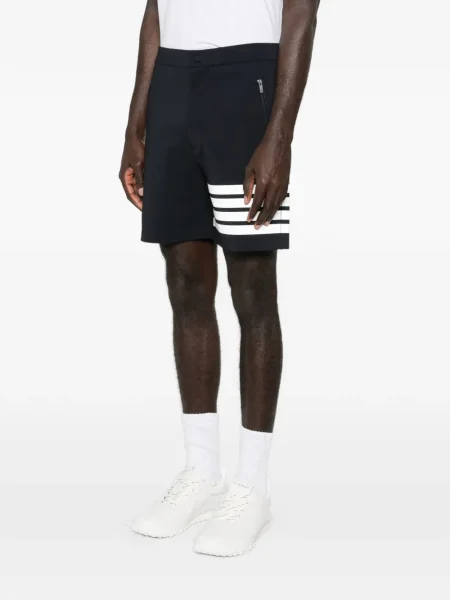 Ριγέ σορτς Thom Browne μαύρο