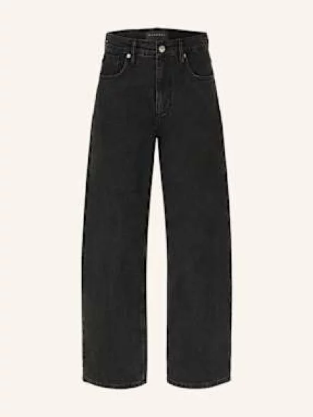 Allsaints Barrel Džíny Sadie washed black černé