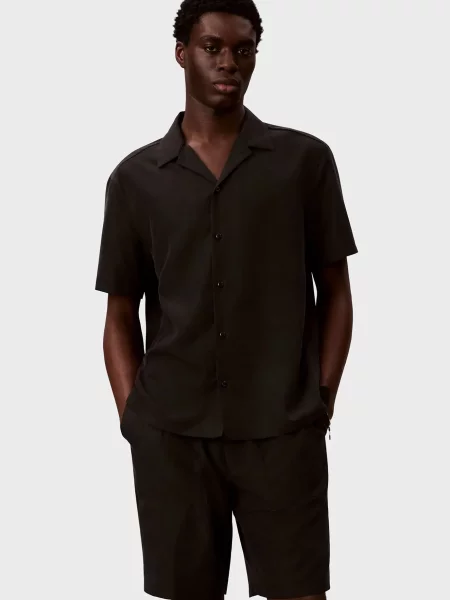 Ошейниковый рубашка Calvin Klein черная