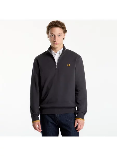 Hanorac cu fermoar Fred Perry gri
