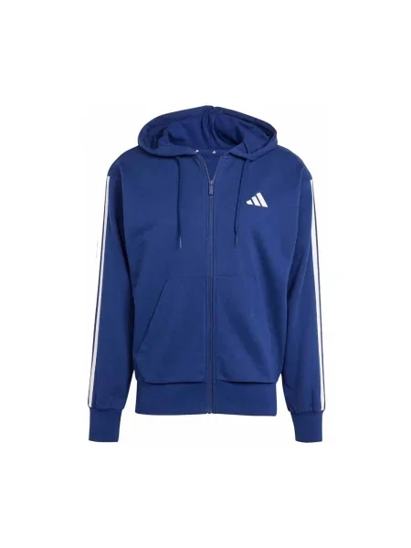 Geacă Adidas cu dungi din material terry albastru