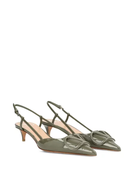 Pantofi cu toc Valentino Garavani slingback verde
