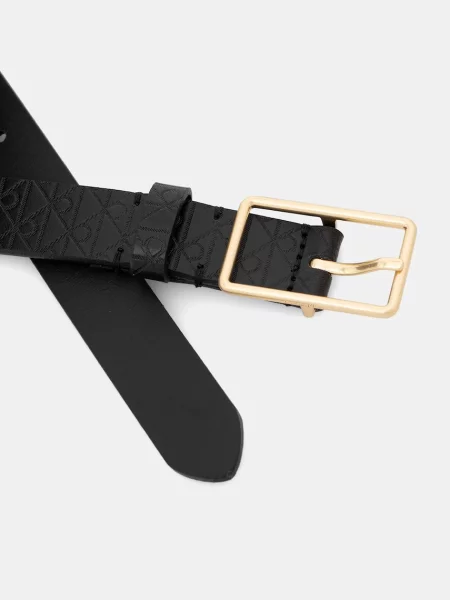 Calvin Klein opasok dámsky kožený čierna