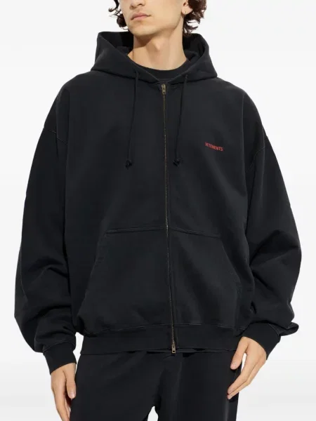 Hanorac cu glugă Vetements cu imagine negru