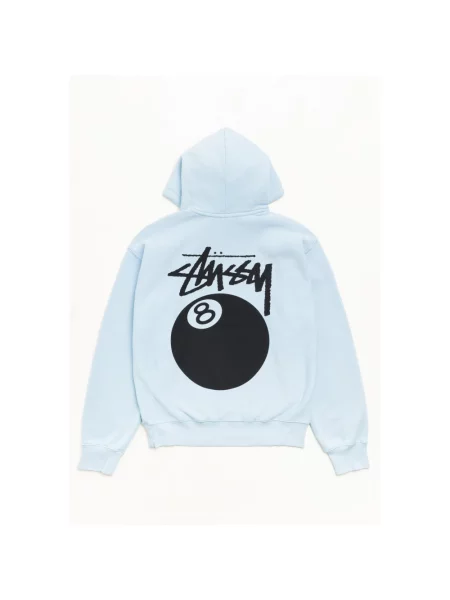 Bluza z kapturem Stussy z kapturem niebieska