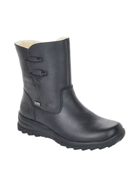 Botki Rieker skórzane casual czarne