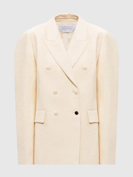 Двобортний жакет Sedna із шовку Gabriela Hearst бежевий