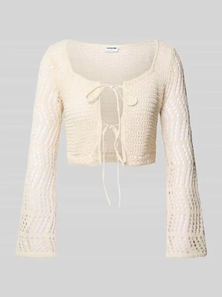 Kurtka z dzianiny krótka z wiązaniem model ‘GIANNA’ Noisy May