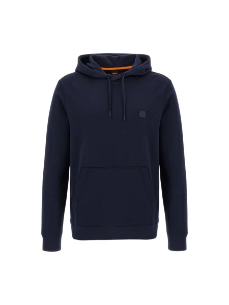 Bluza z kapturem Boss z kapturem z logo niebieska
