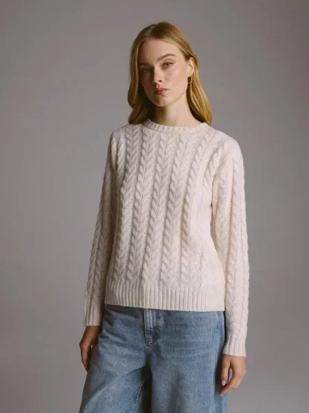 Светр DIVERSE кремовий поліестер/акрил