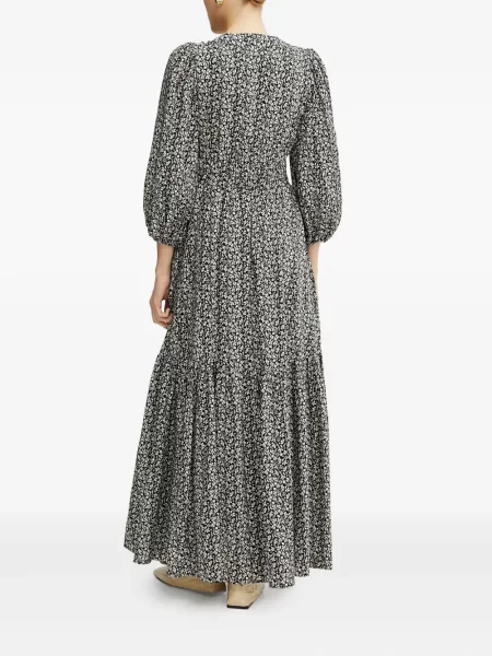 Rochie maxi Ivy Oak cu model floral cu imagine de costum negru