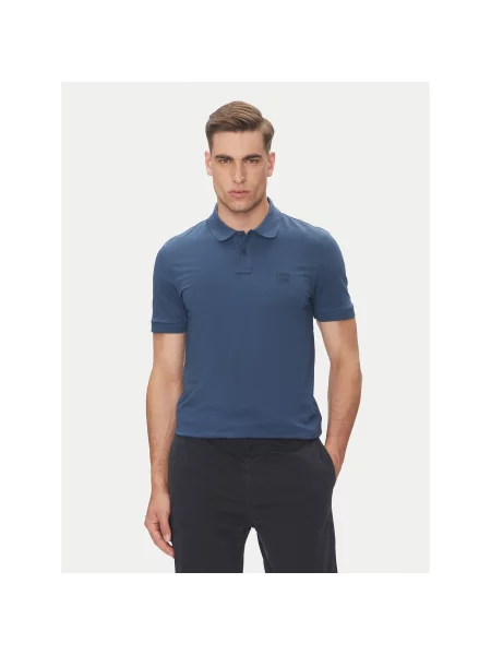BOSS Polo majica Passenger Slim Fit modra