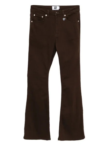 Jeansy Izzue w serca brązowe