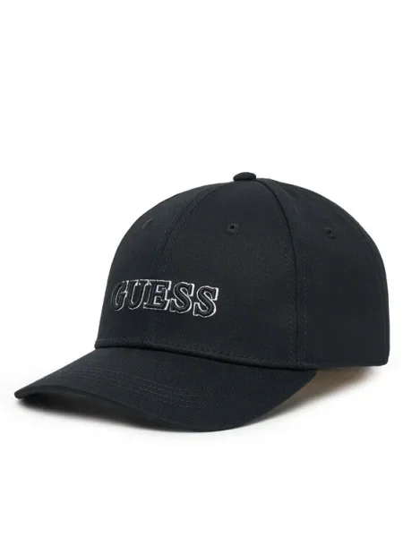 Шапка с козирка Guess черно