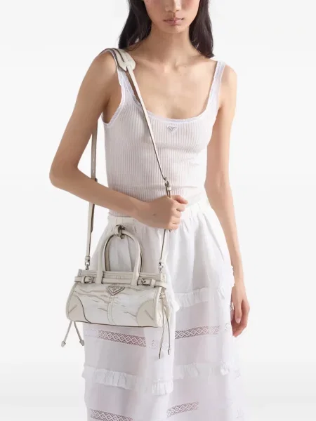 Geantă Prada din piele cu imagine
